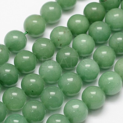 Grade A Natural Green Aventurine Round Bead Strands G-M308-06-14mm-1