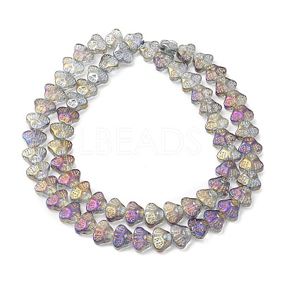 Transparent Electroplate Glass Beads Strands EGLA-F158-HR02-A-1