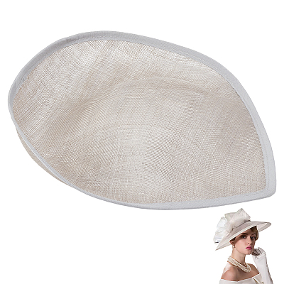 Linen Mini Hat Fascinator Base AJEW-WH0561-32D-1
