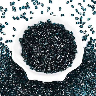 Picasso Spray Painted Glass Seed Beads SEED-T006-04-11-1
