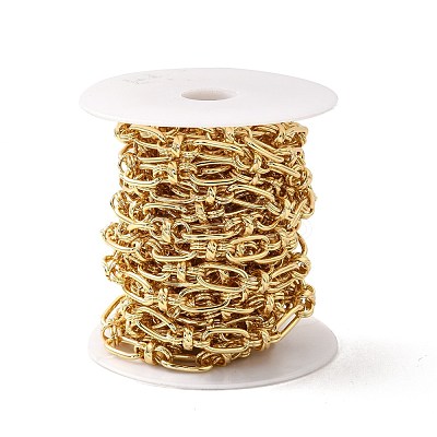 Rack Plating Brass Oval & Infinity Link Chains CHC-I040-02G-1