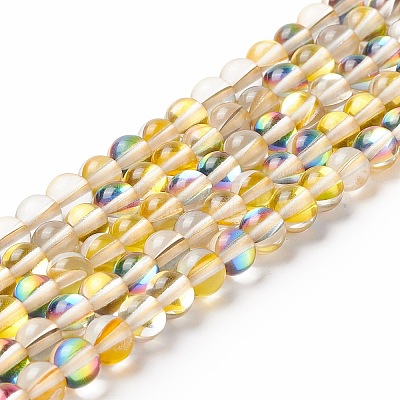 Synthetic Moonstone Beads Strands G-E573-02A-19-1