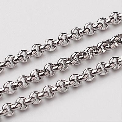 Tarnish Resistant 304 Stainless Steel Rolo Chains STAS-M032-42P-2.5mm-1
