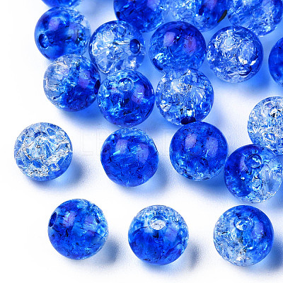 Transparent Crackle Acrylic Beads CACR-N002-21-1