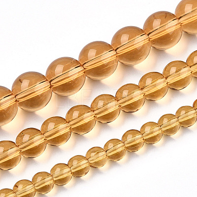 Transparent Glass Beads Strands GLAA-T032-T8mm-08-1