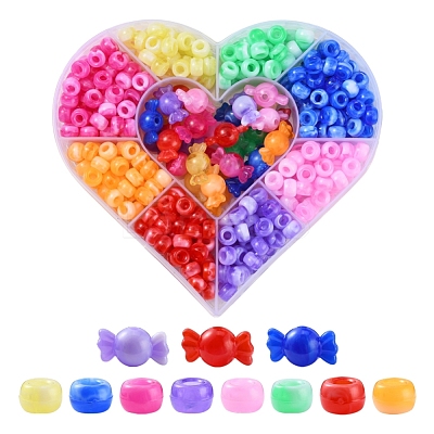 Acrylic European Beads MACR-YW0001-73-1