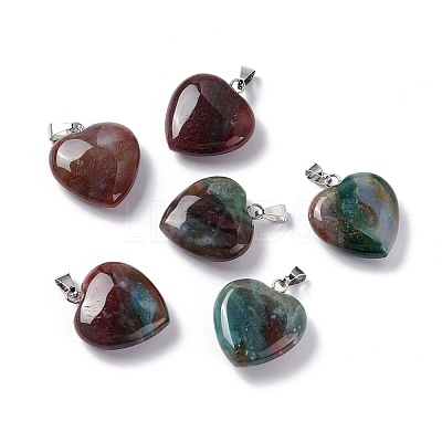 Natural Indian Agate Pendants G-G956-B18-FF-1