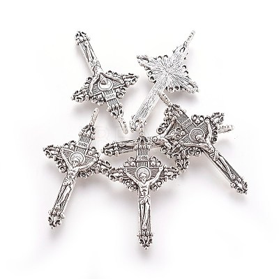 Tibetan Style Alloy Pendants PALLOY-J050-01AS-NR-1