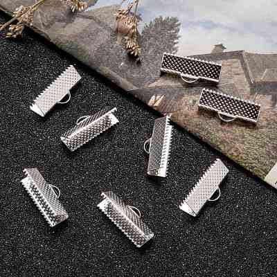 Iron Ribbon Crimp Ends IFIN-S008-S-1