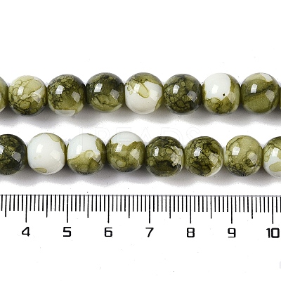 Baking Paint Glass Bead Strands GLAA-H031-01C-14-1