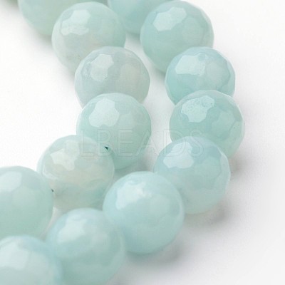 Natural Amazonite Beads Strands G-J376-17-6mm-1