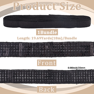 Polyester with PVC Paillette Lace Trim Ribbon OCOR-WH20050-015A-1