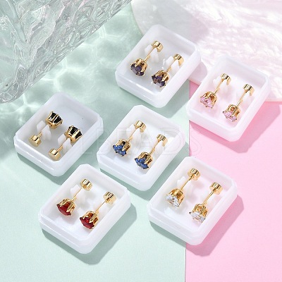 Flat Round Glass Ear Fake Plugs EJEW-H105-22G-C-1