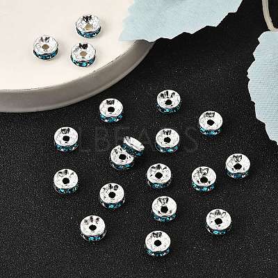 Brass Grade A Rhinestone Spacer Beads RB-A014-Z8mm-06S-1