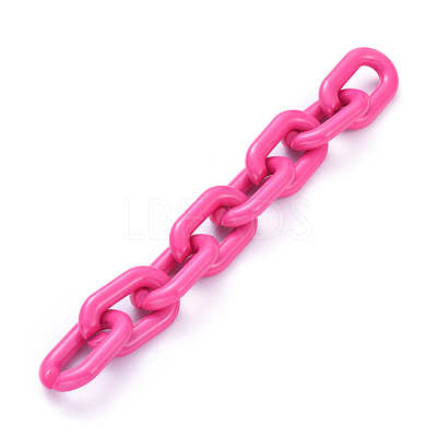 Handmade Opaque Acrylic Cable Chain AJEW-JB00574-05-1
