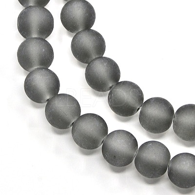 Baking Paint Transparent Glass Bead Strands X-GLAA-S031-10mm-12-1