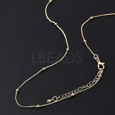 Brass Satellite Chains Necklaces for Women NJEW-D302-33G-1