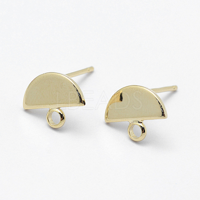 Brass Stud Earring Findings KK-F728-32G-1