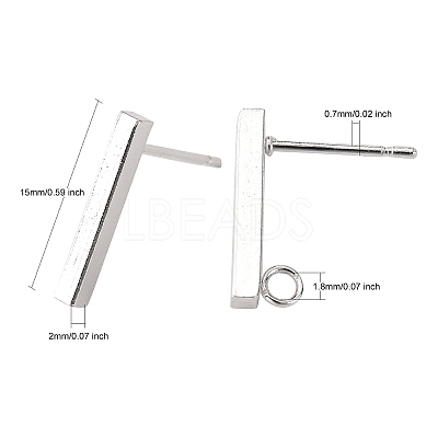 304 Stainless Steel Stud Earring Findings LS-STAS-G224-21S-02-1