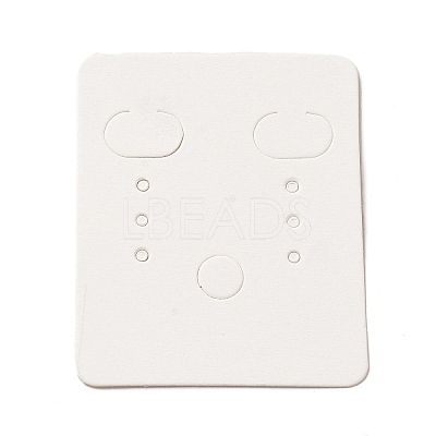 50Pcs Rectangle Paper Earring Display Cards CDIS-M008-01A-1