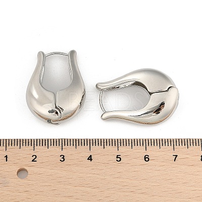 Brass Hoop Earrings for Women LS-EJEW-U041-05P-1