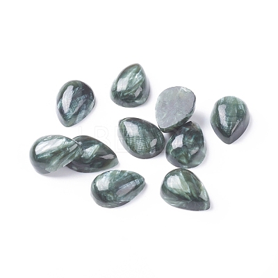 Natural Seraphinite Cabochons X-G-E557-09A-1