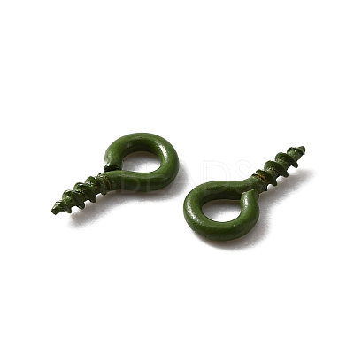 Stoving Varnish 100Pcs Iron Screw Eye Pin Peg Bails FIND-WH0036-29G-1