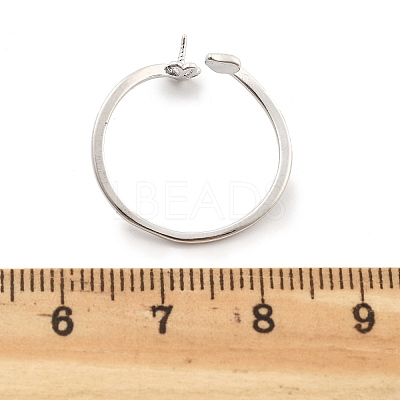 Leaf & Flower Brass Adjustable Ring Settings KK-G527-01C-P-1