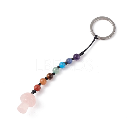 7 Chakra Gemstone Beads Keychain KEYC-F036-01A-1