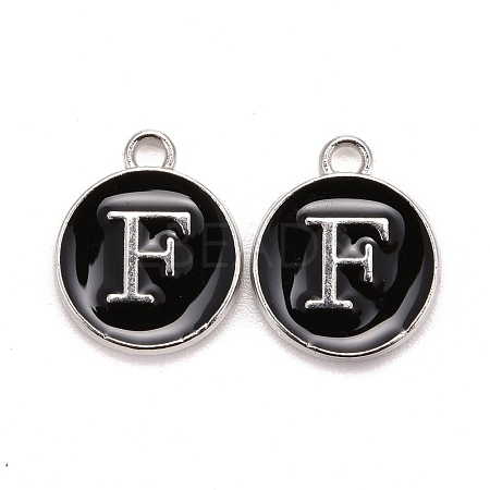Platinum Plated Alloy Charms X-ENAM-S118-02F-P-1