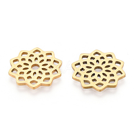 304 Stainless Steel Filigree Joiners Links STAS-T044-40G-1