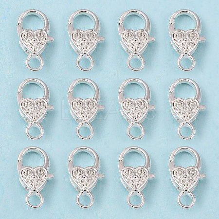 Tibetan Style Heart Lobster Claw Clasps K08Y0021-1