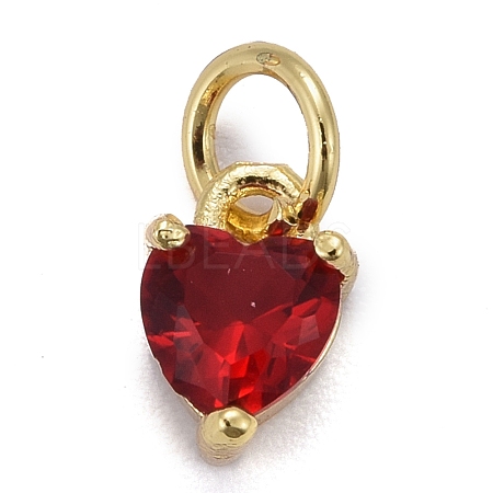 Brass Micro Pave Cubic Zirconia Charms KK-P192-08-G07-1