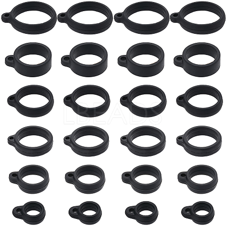 Gorgecraft 60Pcs 6 Styles Silicone Pendant SIL-GF0001-47-1