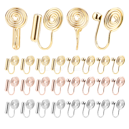 20pcs 5 style Brass Cuff Earring Settings KK-PH0003-94-1