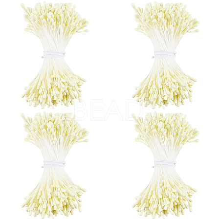 Gypsum with Cotton Cord Artificial Flower Core DIY-WH20007-36A-02-1
