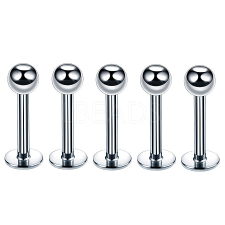 304 Stainless Steel Round Internally Threaded Labrets for Women Men WG9B6EB-03-1