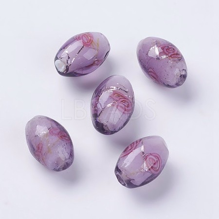 Handmade Silver Foil Lampwork Beads LAMP-J089-I05-1