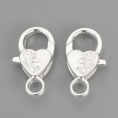 Alloy Lobster Claw Clasps X-PALLOY-R070-11S-1