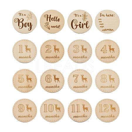 Basswood Milestone Cards WOOD-TA0001-41B-1