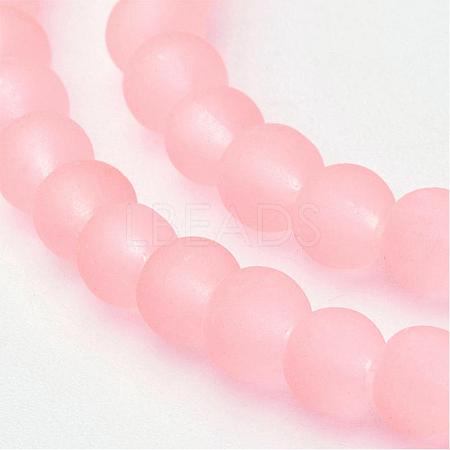 Baking Paint Transparent Glass Bead Strands X-GLAA-S031-4mm-28-1