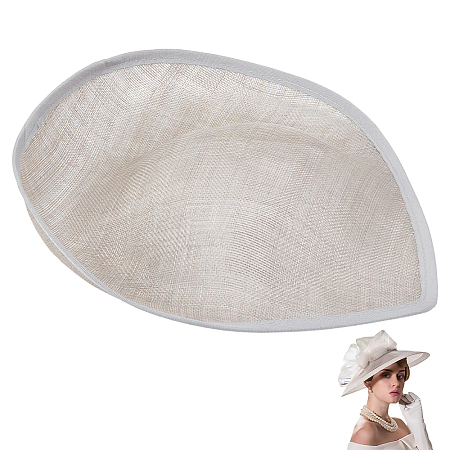 Linen Mini Hat Fascinator Base AJEW-WH0561-32D-1