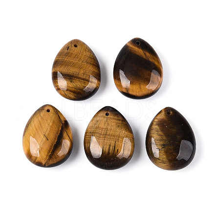 Natural Tiger Eye Pendants G-T143-18A-08-1