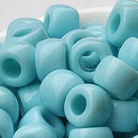 Opaque Acrylic Beads OACR-WH0025-06L-1