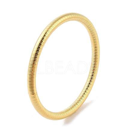 304 Stainless Steel Grooved Ring Bangles for Women Men BJEW-Z064-03G-1