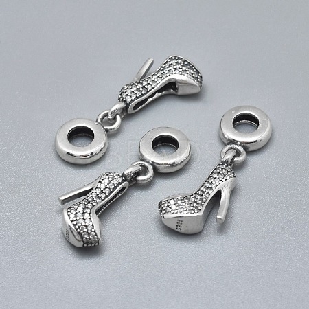 Antique Silver Plated 925 Sterling Silver European Dangle Charms STER-L060-39A-AS-1