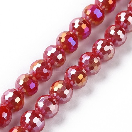 Electroplate Glass Beads Strands GLAA-E036-14B-1