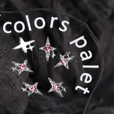 Star Alloy Rhinestone Cabochons MRMJ-WH0075-114-12-1