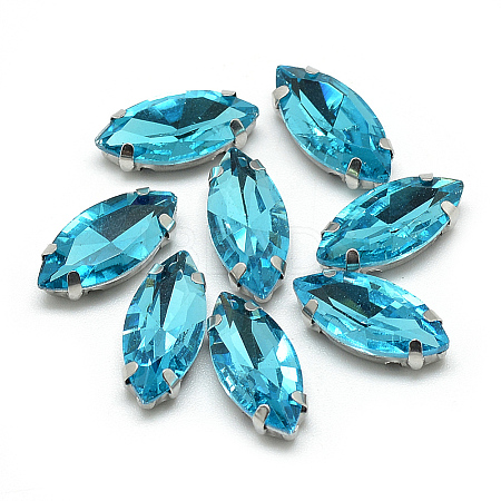 Sew on Rhinestone RGLA-T034-7x15mm-13-1