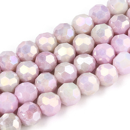 Anti-Tarnish Electroplate Glass Beads Strands EGLA-T021-6mm-15-06-1